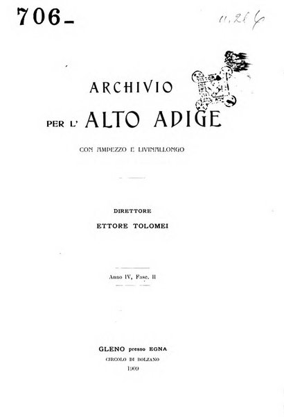 Archivio per l'Alto Adige con Ampezzo e Livinallongo