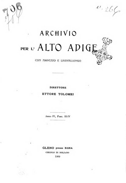 Archivio per l'Alto Adige con Ampezzo e Livinallongo