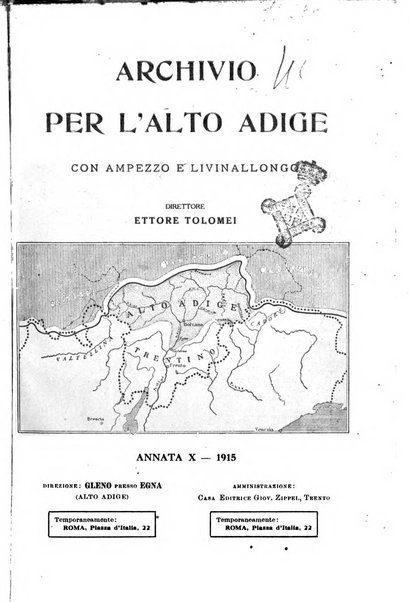 Archivio per l'Alto Adige con Ampezzo e Livinallongo