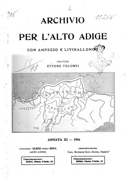 Archivio per l'Alto Adige con Ampezzo e Livinallongo