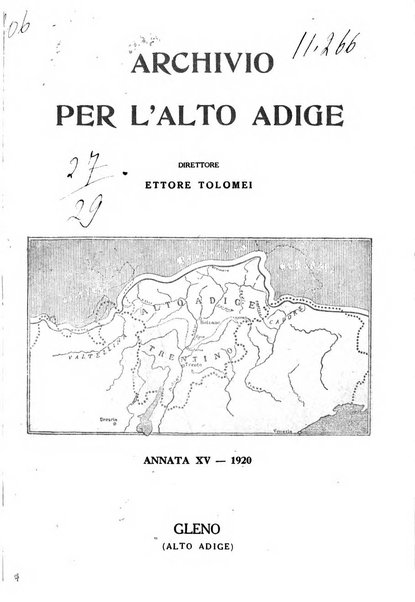 Archivio per l'Alto Adige con Ampezzo e Livinallongo