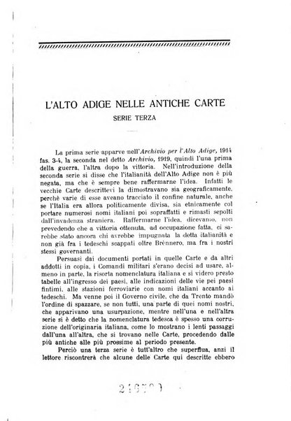 Archivio per l'Alto Adige con Ampezzo e Livinallongo