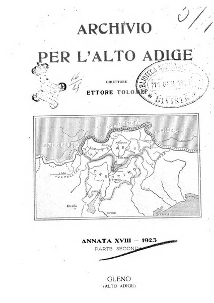 Archivio per l'Alto Adige con Ampezzo e Livinallongo