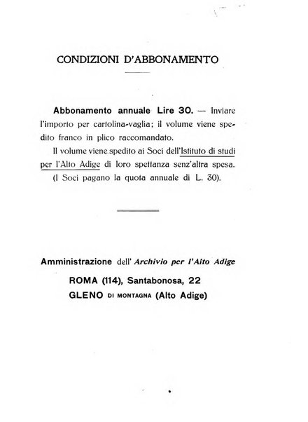 Archivio per l'Alto Adige con Ampezzo e Livinallongo