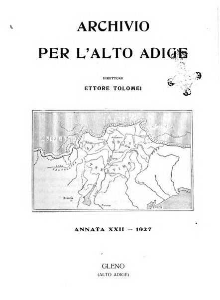 Archivio per l'Alto Adige con Ampezzo e Livinallongo