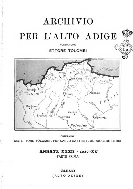 Archivio per l'Alto Adige con Ampezzo e Livinallongo