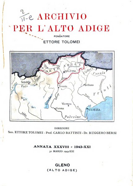 Archivio per l'Alto Adige con Ampezzo e Livinallongo