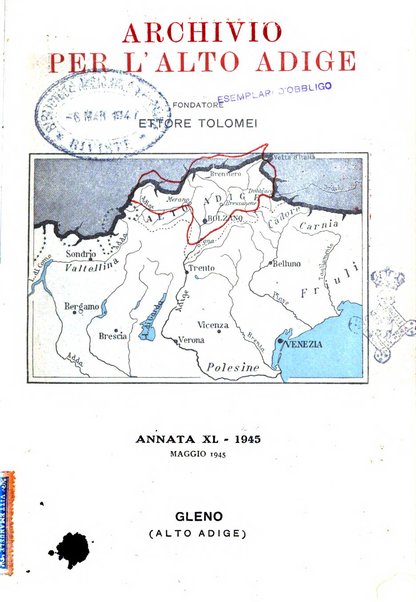 Archivio per l'Alto Adige con Ampezzo e Livinallongo