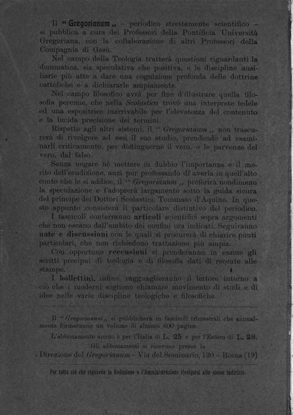 Gregorianum rivista trimestrale di studi teologici e filosofici