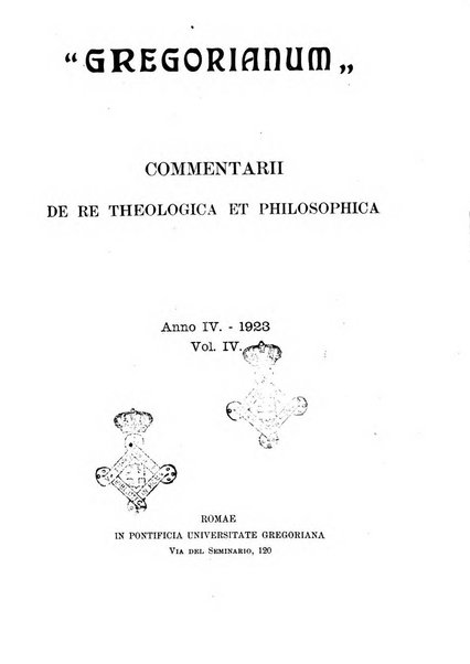 Gregorianum rivista trimestrale di studi teologici e filosofici