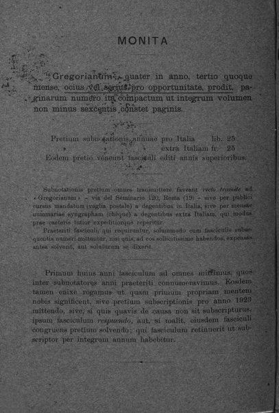 Gregorianum rivista trimestrale di studi teologici e filosofici