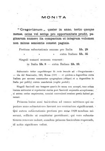 Gregorianum rivista trimestrale di studi teologici e filosofici