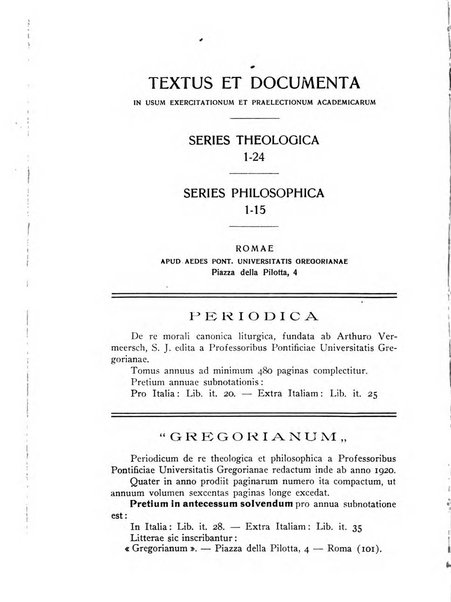 Gregorianum rivista trimestrale di studi teologici e filosofici