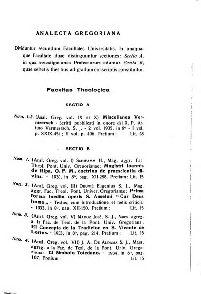 Gregorianum rivista trimestrale di studi teologici e filosofici