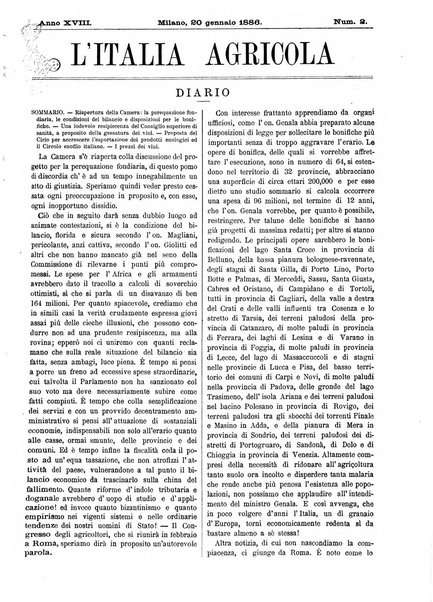 L'Italia agricola giornale dedicato al miglioramento morale ed economico delle popolazioni rurali