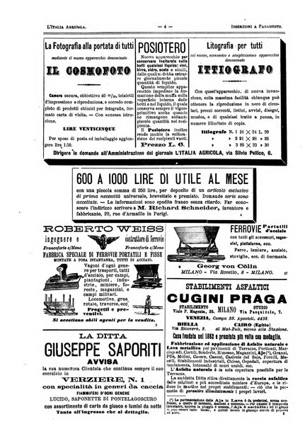L'Italia agricola giornale dedicato al miglioramento morale ed economico delle popolazioni rurali