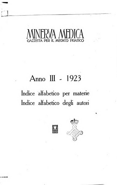 Minerva medica gazzetta per il medico pratico