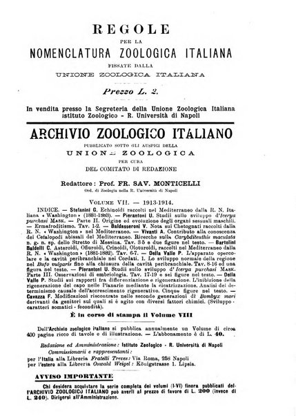 Monitore zoologico italiano