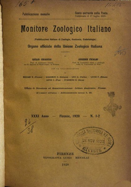 Monitore zoologico italiano