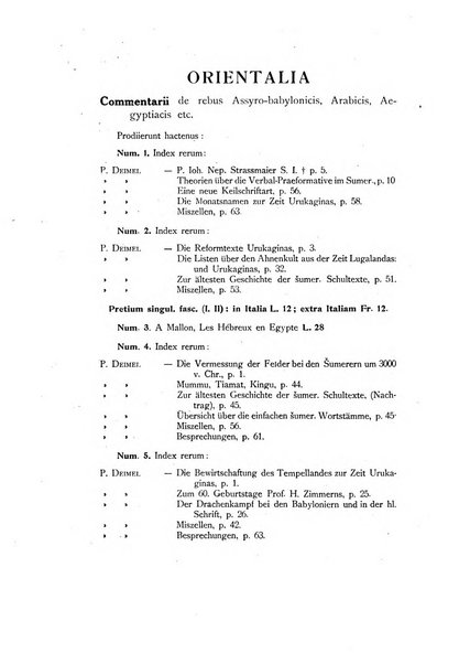 Orientalia commentarii de rebus assyro-babylonicis, arabicis, aegyptiacis