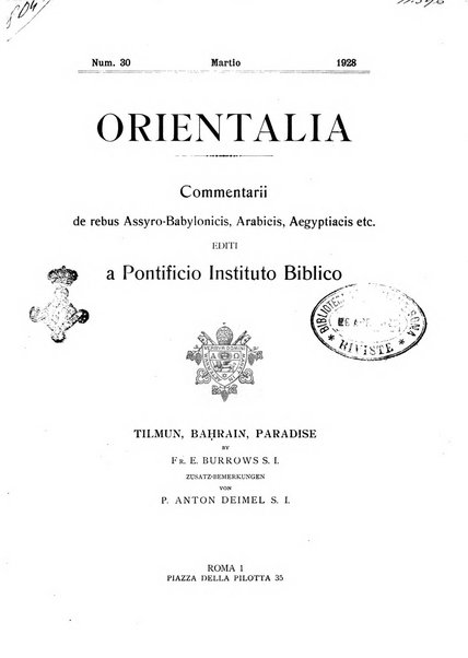 Orientalia commentarii de rebus assyro-babylonicis, arabicis, aegyptiacis