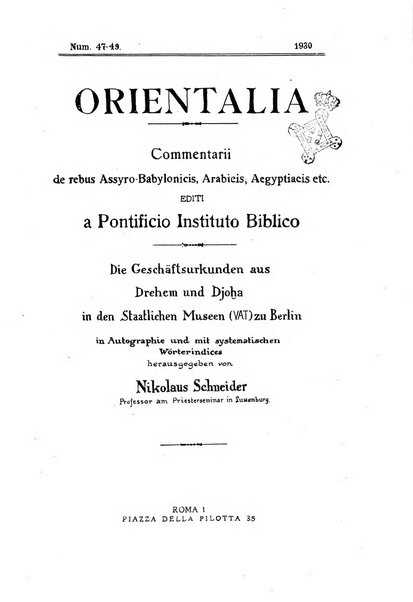 Orientalia commentarii de rebus assyro-babylonicis, arabicis, aegyptiacis