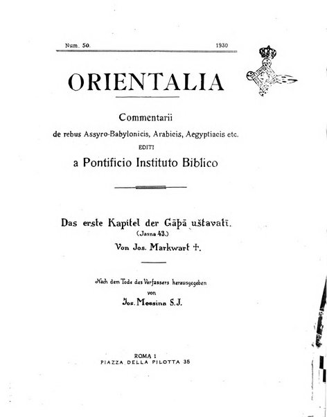 Orientalia commentarii de rebus assyro-babylonicis, arabicis, aegyptiacis