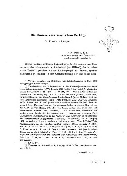 Orientalia commentarii de rebus assyro-babylonicis, arabicis, aegyptiacis