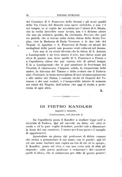 Pagine istriane periodico scientifico letterario-artistico