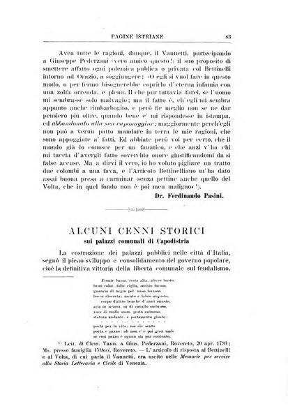 Pagine istriane periodico scientifico letterario-artistico