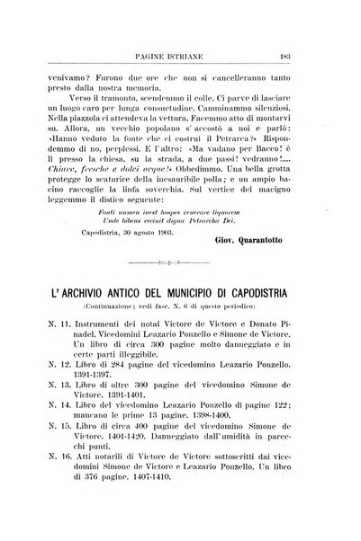 Pagine istriane periodico scientifico letterario-artistico