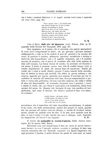 Pagine istriane periodico scientifico letterario-artistico