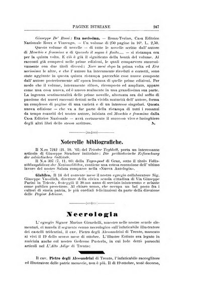 Pagine istriane periodico scientifico letterario-artistico