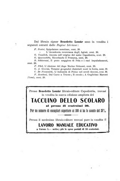 Pagine istriane periodico scientifico letterario-artistico