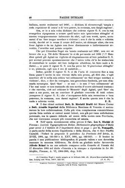 Pagine istriane periodico scientifico letterario-artistico