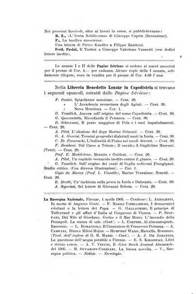 Pagine istriane periodico scientifico letterario-artistico