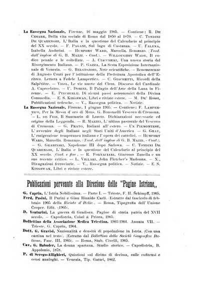 Pagine istriane periodico scientifico letterario-artistico