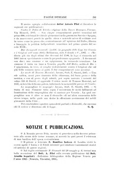 Pagine istriane periodico scientifico letterario-artistico