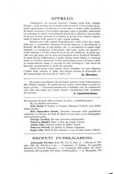 Pagine istriane periodico scientifico letterario-artistico