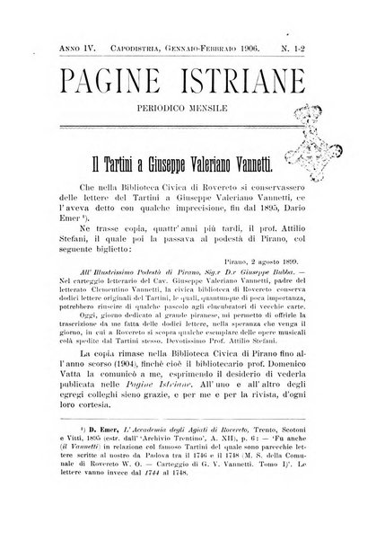 Pagine istriane periodico scientifico letterario-artistico