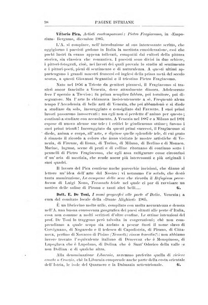 Pagine istriane periodico scientifico letterario-artistico