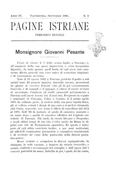 Pagine istriane periodico scientifico letterario-artistico