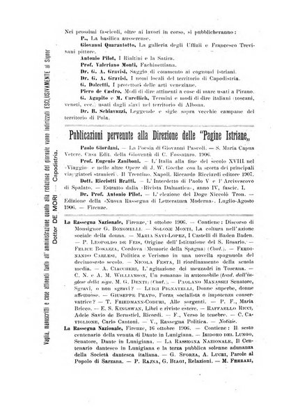 Pagine istriane periodico scientifico letterario-artistico