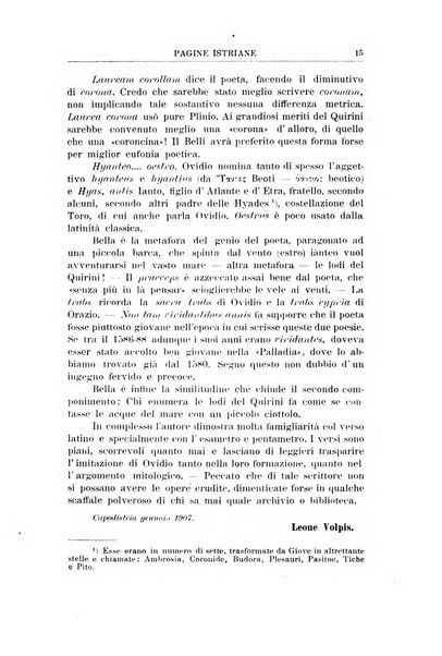 Pagine istriane periodico scientifico letterario-artistico