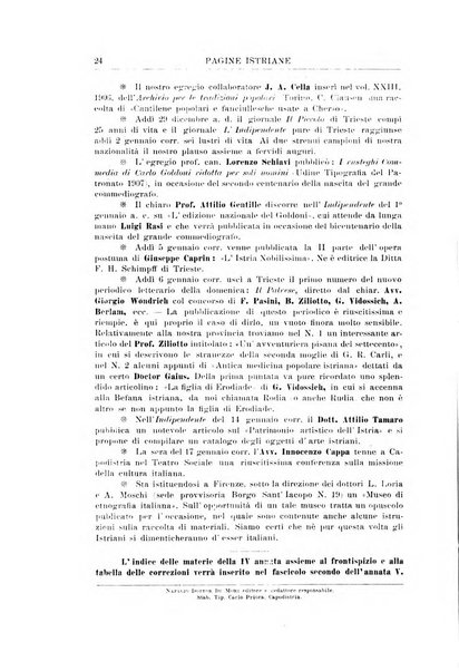 Pagine istriane periodico scientifico letterario-artistico