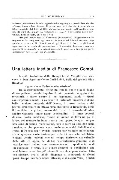 Pagine istriane periodico scientifico letterario-artistico