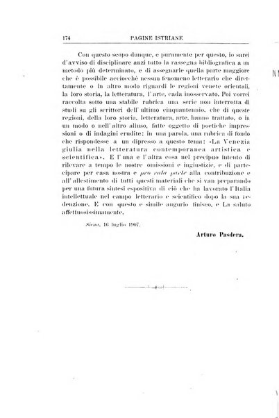 Pagine istriane periodico scientifico letterario-artistico