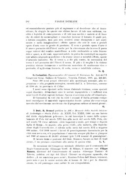 Pagine istriane periodico scientifico letterario-artistico