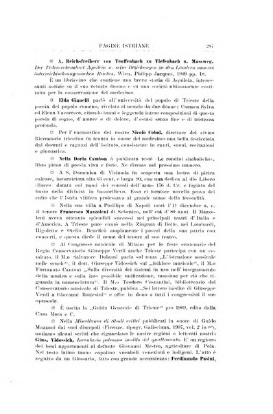 Pagine istriane periodico scientifico letterario-artistico