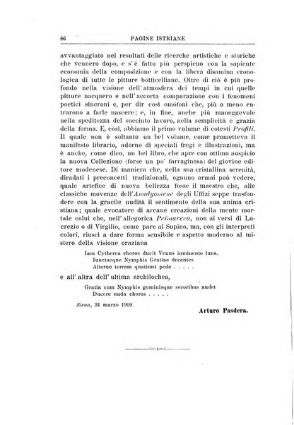 Pagine istriane periodico scientifico letterario-artistico